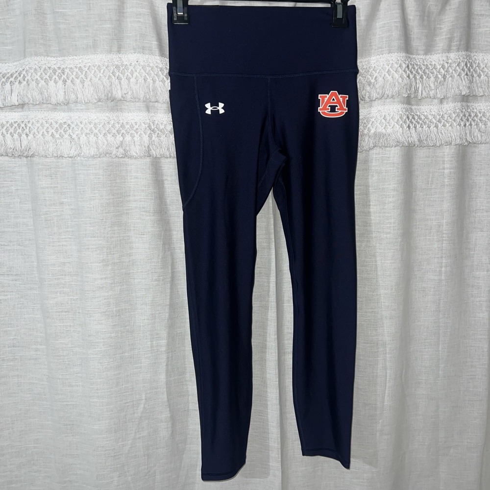 Auburn Tigers Under Armour High Rise Ankle Leggings Compression Women's Small